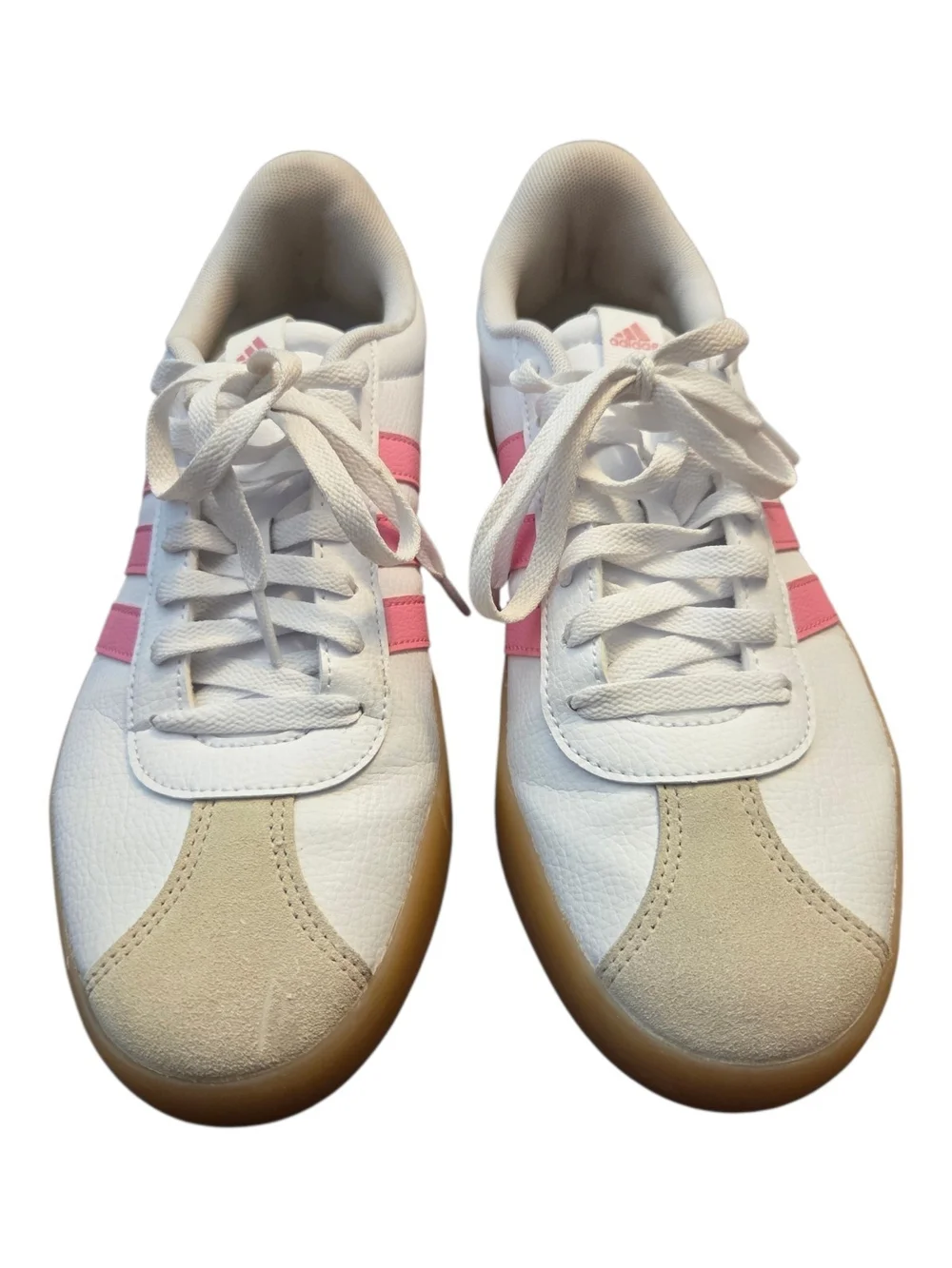 Adidas VL Court 3.0. White Bliss Pink Sneakers Women's - Size 11